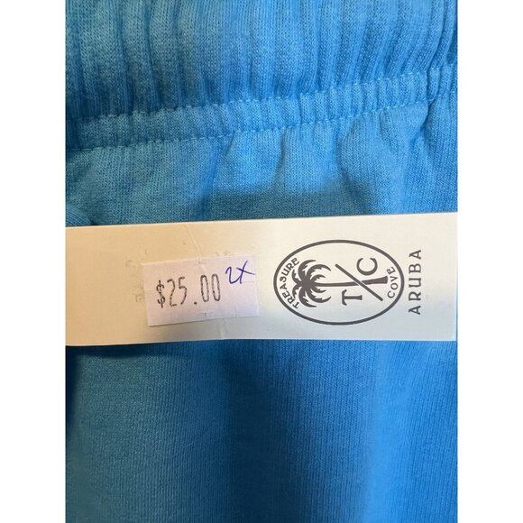 Treasure Cove Women’s Aruba Joggers Pants Size 2XL Blue Travel Vacation Cotton - Picture 6 of 7